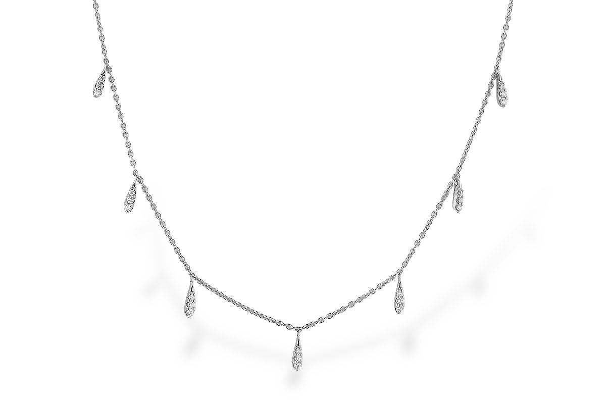 Allison Kaufman Diamond Necklace in 14K White Gold, 0.28 ctw