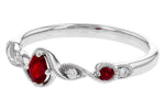 Allison Kaufman Ruby & Diamond Ring in 14K White Gold, 0.31 ctw, alternate view