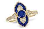 Allison Kaufman Sapphire & Diamond Ring in 14K Yellow Gold, 0.75 ctw (D5837)