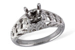Allison Kaufman Diamond Engagement Ring Semi-Mount in 14K White Gold, 0.24 ctw (L7423)