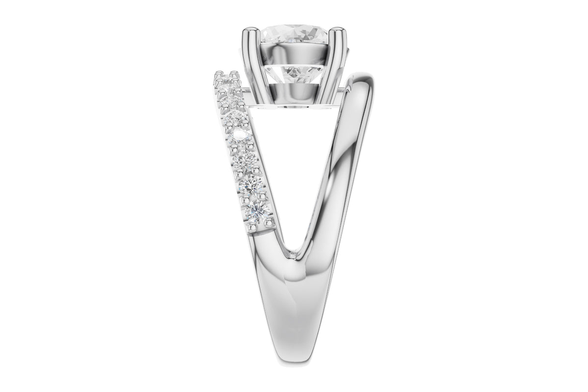 Allison Kaufman Diamond Engagement Ring Semi-Mount in 14K White Gold, 0.33 ctw (L7931), alternate view