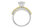 Allison Kaufman Yellow Diamond Engagement Ring Semi-Mount in 14K Two-Tone Gold, 1.50 ctw, alternate view