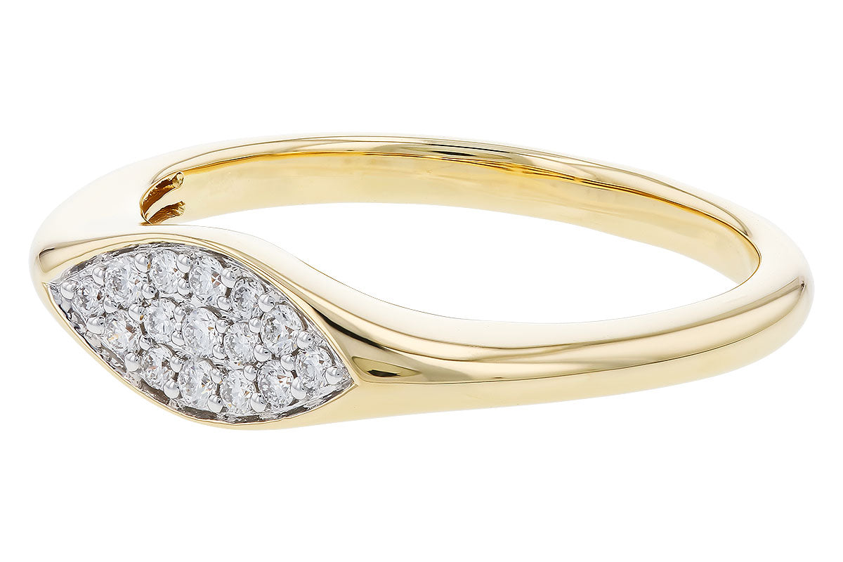 Allison Kaufman Diamond Ring in 14K Yellow Gold, 0.14 ctw, alternate view