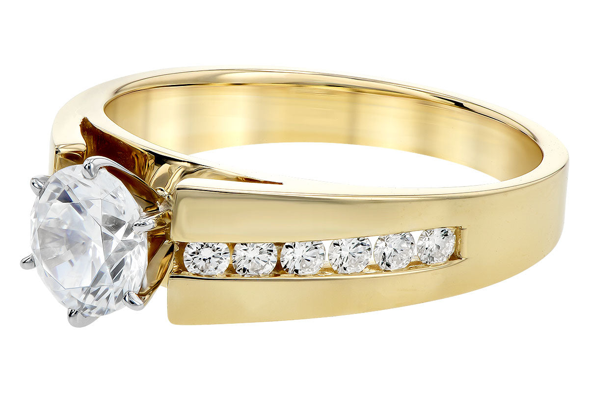 Allison Kaufman Diamond Engagement Ring Semi-Mount in 14K Yellow Gold, 0.27 ctw (L7434), alternate view