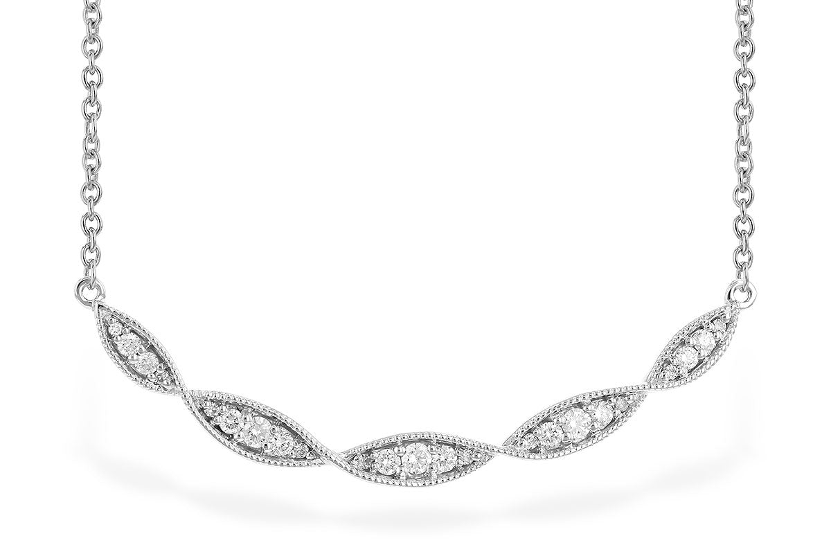 Allison Kaufman Diamond Necklace in 14K White Gold, 0.25 ctw