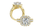 Allison Kaufman Diamond Engagement Ring Semi-Mount in 14K Yellow Gold, 1.30 ctw, alternate view