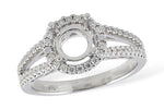 Allison Kaufman Diamond Engagement Ring Semi-Mount in 14K White Gold, 0.31 ctw (LR128-31)