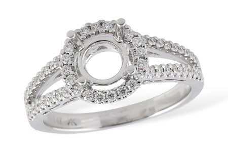 Allison Kaufman Diamond Engagement Ring Semi-Mount in 14K White Gold, 0.31 ctw (LR128-31)