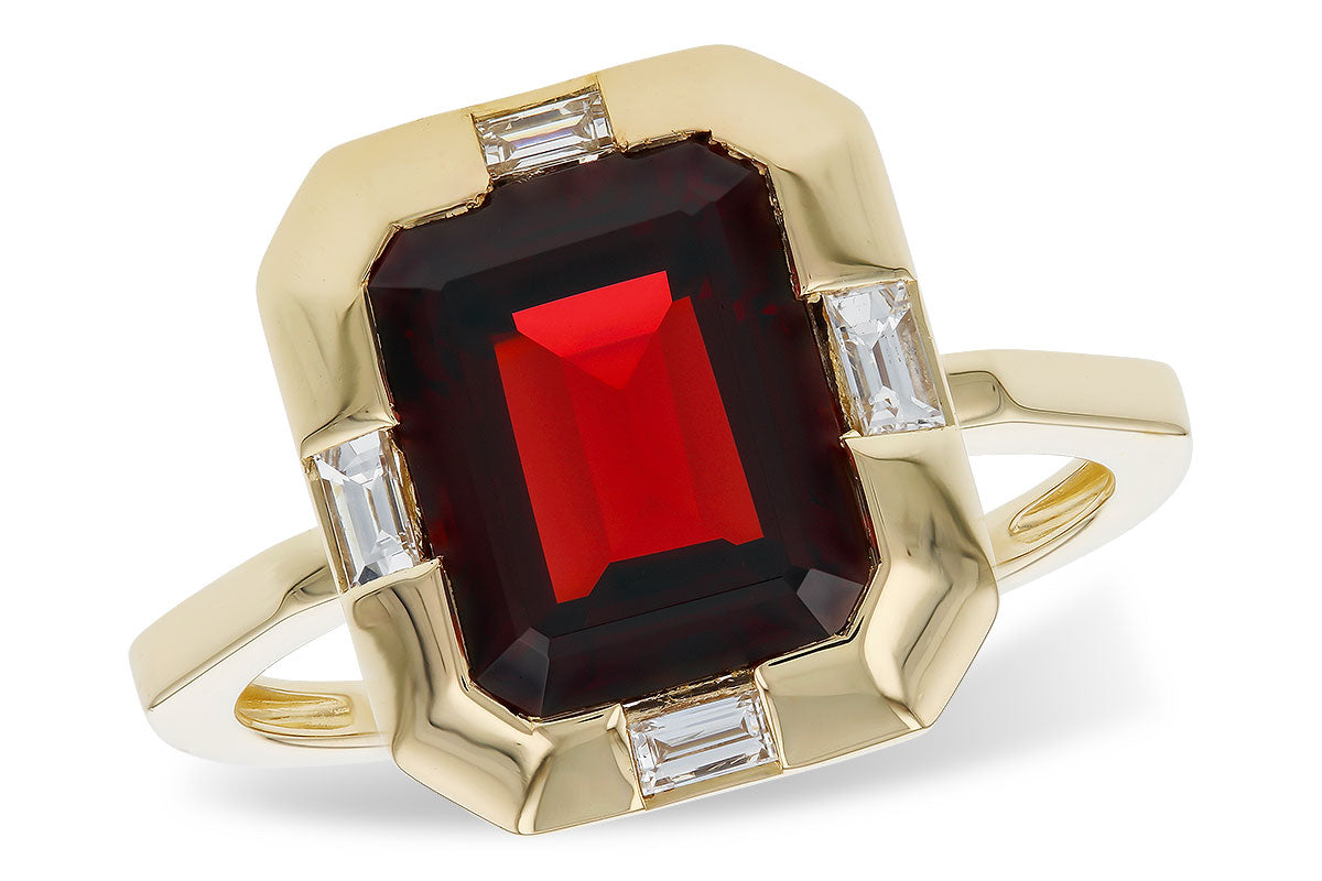 Allison Kaufman Garnet & Diamond Ring in 14K Yellow Gold, 3.82 ctw