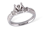 Allison Kaufman Diamond Engagement Ring Semi-Mount in 14K White Gold, 0.22 ctw (L7453)