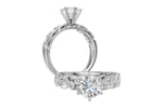 Allison Kaufman Diamond Engagement Ring Semi-Mount in 14K White Gold, 0.56 ctw, alternate view
