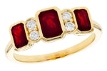 Allison Kaufman Ruby & Diamond Ring in 14K Yellow Gold, 1.55 ctw