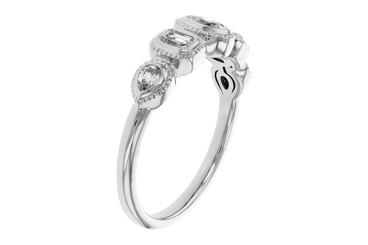 Allison Kaufman Fancy-Cut Diamond Ring in 14K White Gold, 0.50 ctw, alternate view