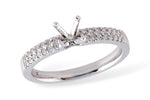 Allison Kaufman Diamond Engagement Ring Semi-Mount in 14K White Gold, 0.20 ctw (LR121-20)