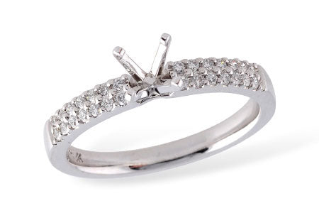Allison Kaufman Diamond Engagement Ring Semi-Mount in 14K White Gold, 0.20 ctw (LR121-20)