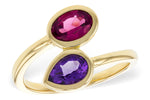 Allison Kaufman Garnet & Amethyst Ring in 14K Yellow Gold, 1.48 ctw