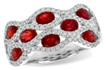 Allison Kaufman Ruby & Diamond Wedding Band in 14K White Gold, 2.18 ctw