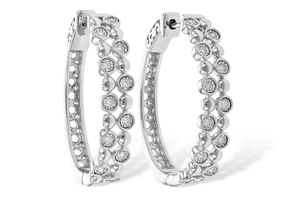 Allison Kaufman Diamond Earrings in 14K White Gold, 0.25 ctw (E1994)