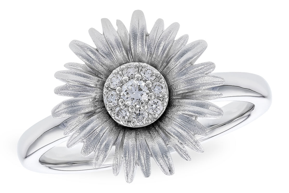 Allison Kaufman Diamond Ring in 14K White Gold, 0.10 ctw