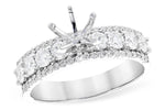 Allison Kaufman Diamond Engagement Ring Semi-Mount in 14K White Gold, 0.92 ctw