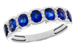 Allison Kaufman Sapphire & Diamond Wedding Band in 14K White Gold, 1.55 ctw
