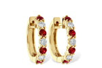 Allison Kaufman Ruby & Diamond Earrings in 14K Yellow Gold, 1.05 ctw