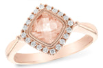 Allison Kaufman Morganite & Diamond Ring in 14K Rose Gold, 0.90 ctw