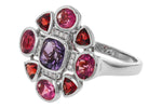 Allison Kaufman Multi-Gemstone & Diamond Ring in 14K White Gold, 2.82 ctw, alternate view