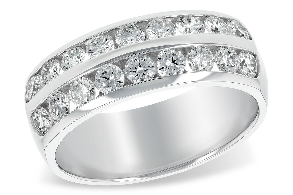 Allison Kaufman Diamond Wedding Band in 14K White Gold, 1.00 ctw (WR135-1)