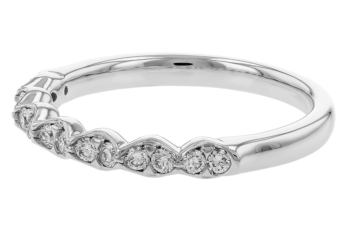 Allison Kaufman Diamond Wedding Band in 14K White Gold, 0.25 ctw (W2657), alternate view