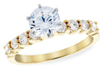 Allison Kaufman Diamond Engagement Ring Semi-Mount in 14K Yellow Gold, 0.44 ctw (LR830-44)