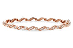 Allison Kaufman Diamond Bangle Bracelet in 14K Rose Gold, 0.50 ctw (B1272)