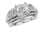 Allison Kaufman Diamond Engagement Ring Semi-Mount in 14K White Gold, 0.33 ctw