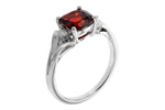 Allison Kaufman Garnet & Diamond Ring in 14K White Gold, 1.48 ctw, alternate view