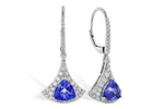Allison Kaufman Tanzanite & Diamond Earrings in 14K White Gold, 2.82 ctw