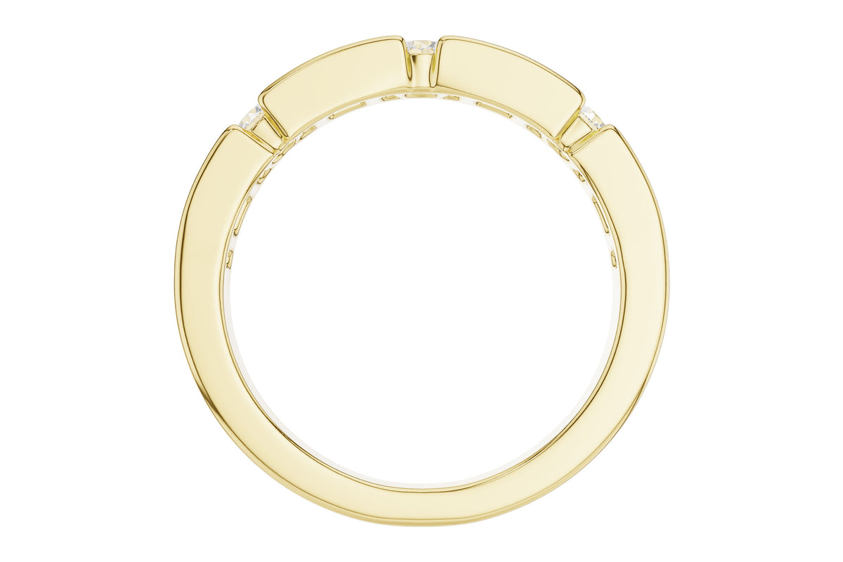 Allison Kaufman Baguette Diamond Wedding Band in 14K Yellow Gold, 0.50 ctw, alternate view