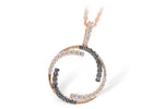 Allison Kaufman Brown Diamond Necklace in 14K Rose Gold, 0.48 ctw