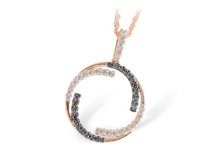 Allison Kaufman Brown Diamond Necklace in 14K Rose Gold, 0.48 ctw