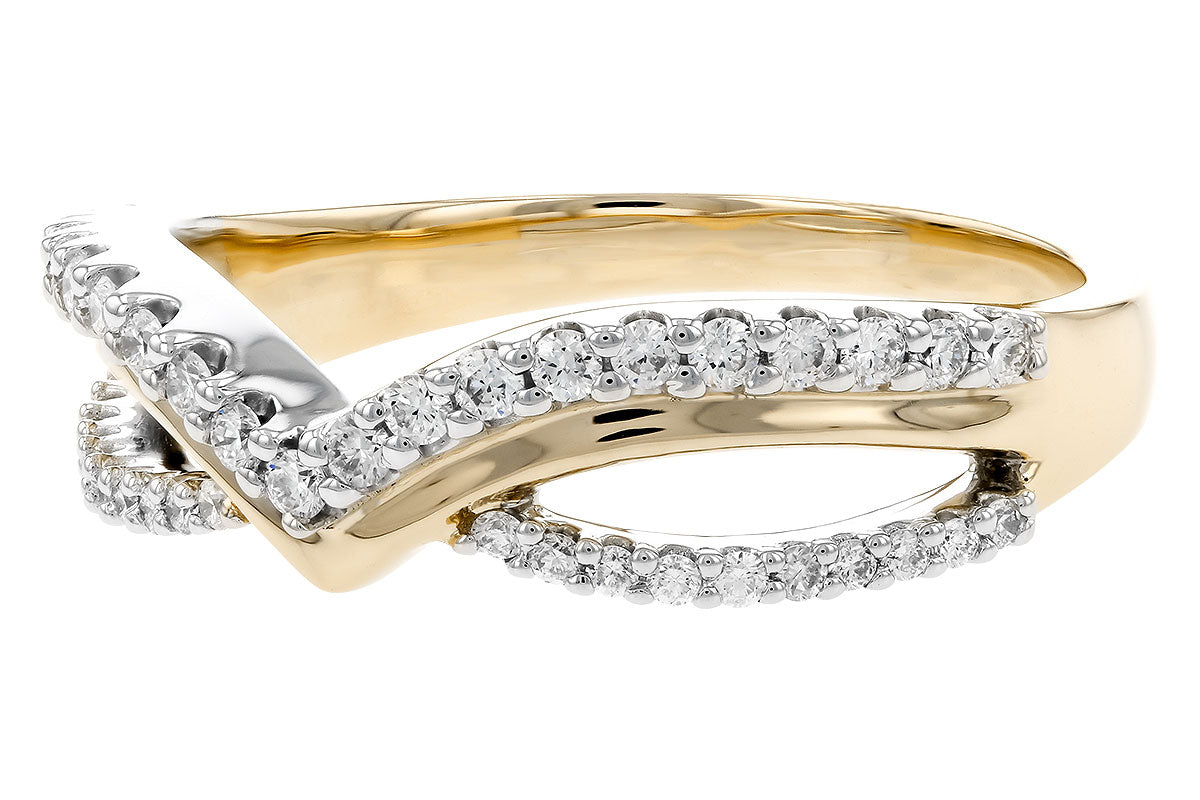 Allison Kaufman Diamond Band Enhancer in 14K Yellow & White Gold, 0.30 ctw, alternate view