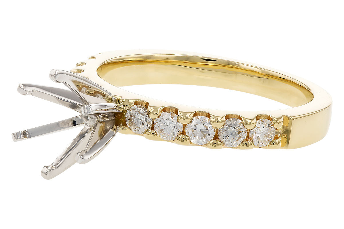 Allison Kaufman Diamond Engagement Ring Semi-Mount in 14K Yellow Gold, 0.50 ctw (L7855), alternate view