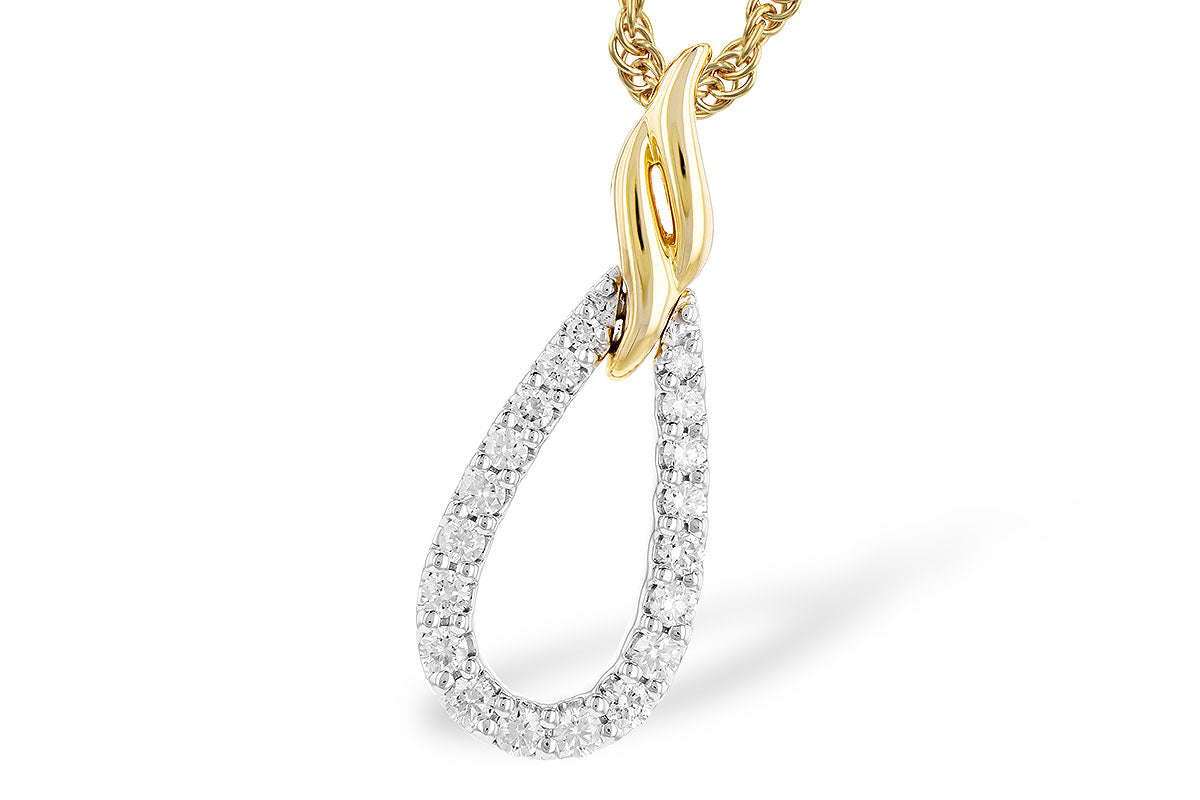 Allison Kaufman Diamond Necklace in 14K Yellow & White Gold, 0.24 ctw