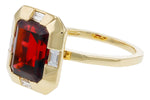 Allison Kaufman Garnet & Diamond Ring in 14K Yellow Gold, 3.82 ctw, alternate view