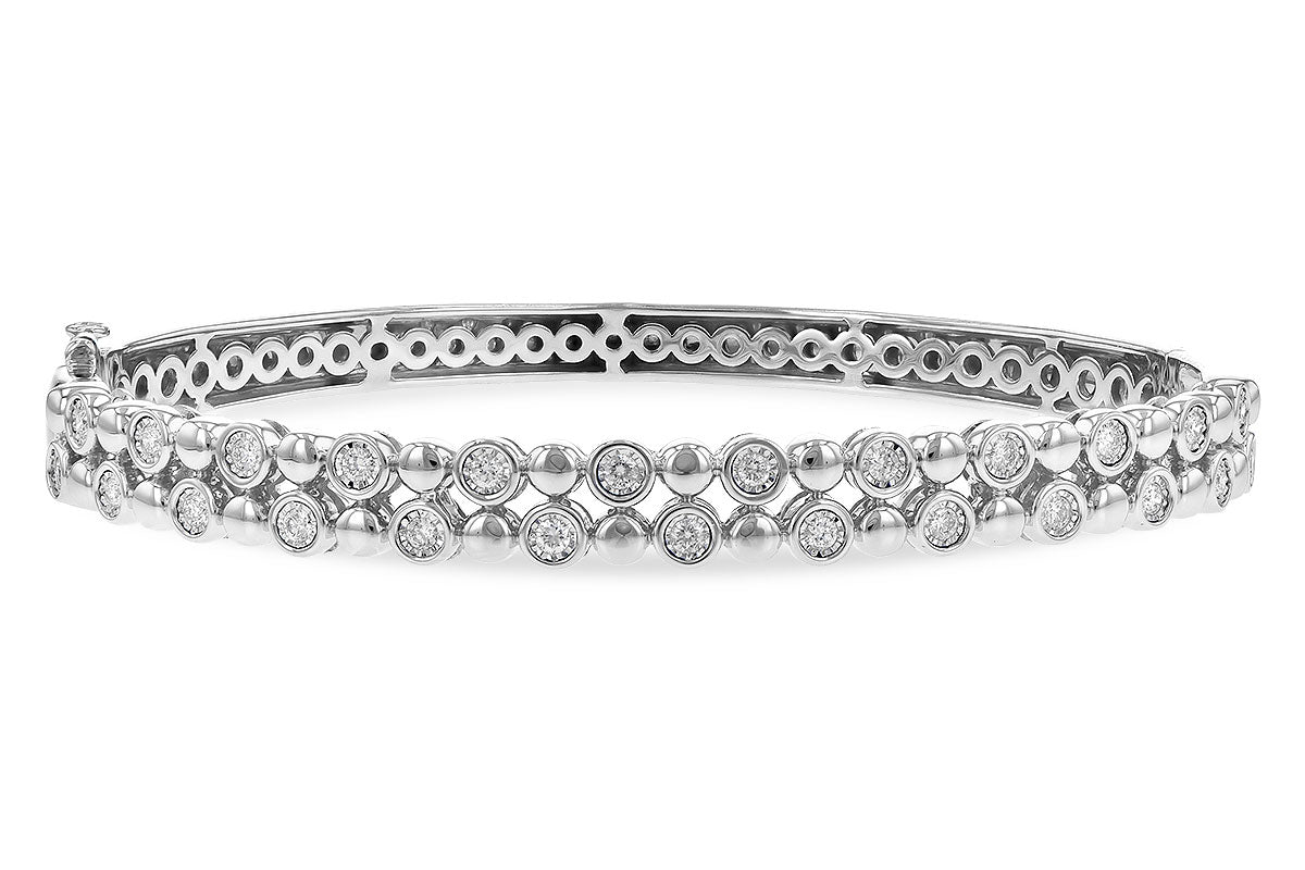 Allison Kaufman Diamond Bangle Bracelet in 14K White Gold, 0.50 ctw (B1274)