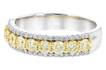Allison Kaufman Yellow Diamond Wedding Band in 14K Two-Tone Gold, 1.00 ctw, alternate view