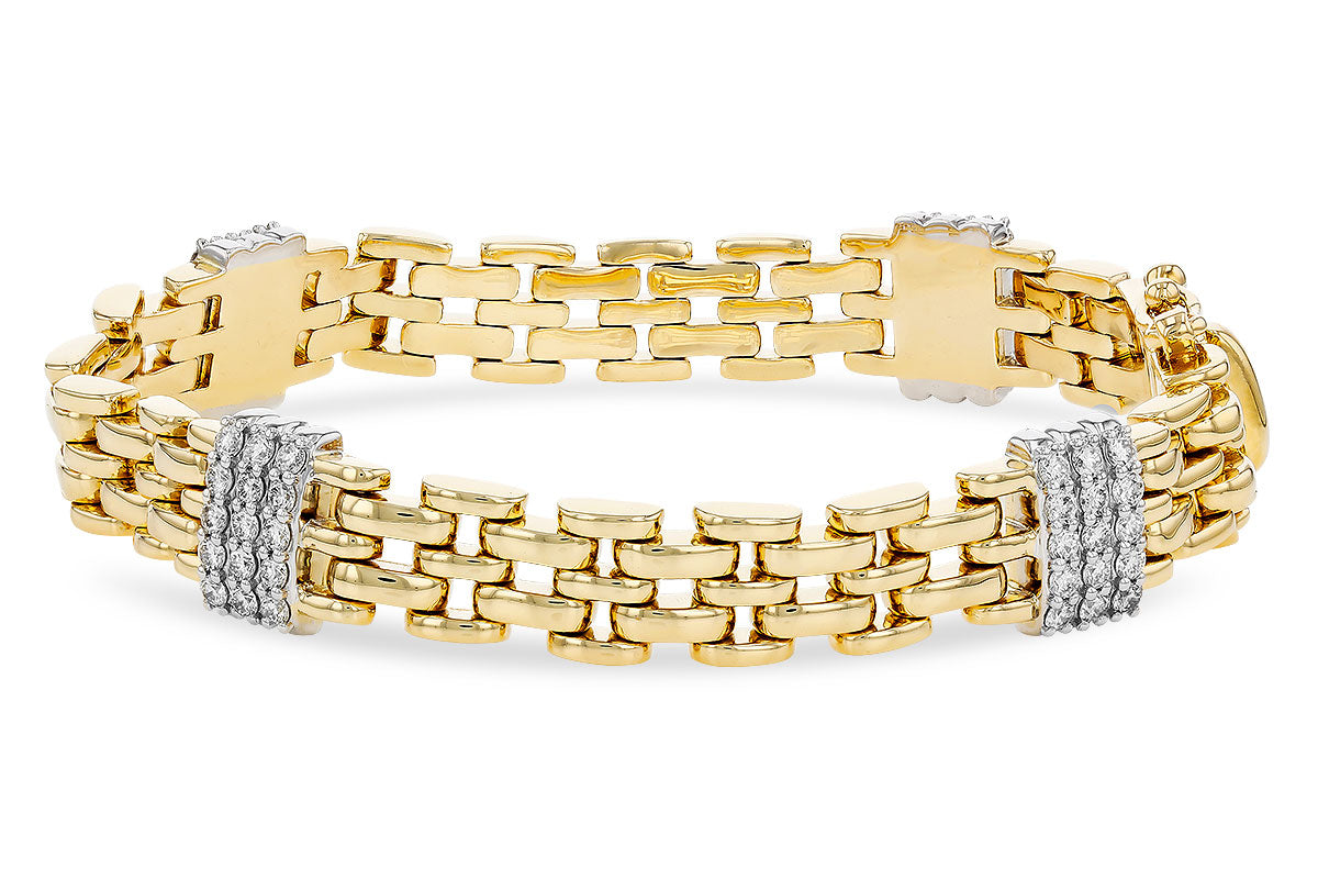 Allison Kaufman Diamond Bracelet in 14K Yellow & White Gold, 1.50 ctw