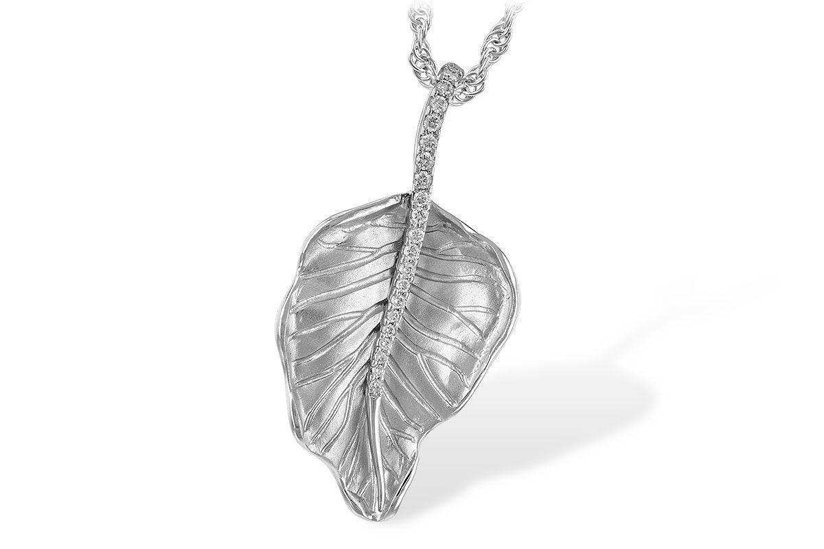 Allison Kaufman Diamond Necklace in 14K White Gold, 0.07 ctw (N7970)