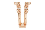 Allison Kaufman Diamond Ring Guard in 14K Rose Gold, 0.08 ctw, alternate view