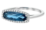 Allison Kaufman London Blue Topaz & Diamond Ring in 14K White Gold, 1.90 ctw, alternate view