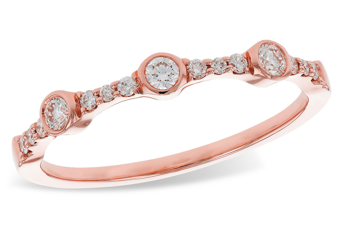 Allison Kaufman Diamond Wedding Band in 14K Rose Gold, 0.21 ctw (W2626)