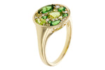 Allison Kaufman Peridot, Tsavorite & Diamond Ring in 14K Yellow Gold, 1.50 ctw, alternate view